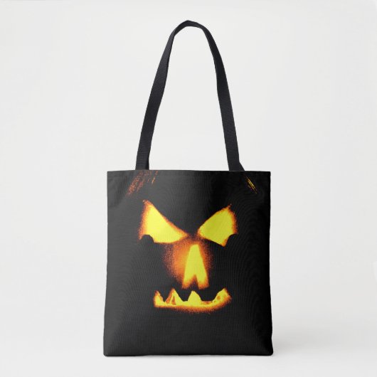 Jack O Lantern Face Print Halloween Tote Bag (Voorkant)