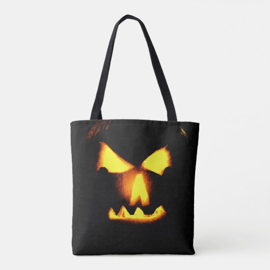 Jack O Lantern Face Print Halloween Tote Bag (Achterkant)