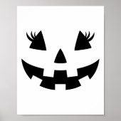 Jack O Lantern Face Pumpkin Eyelashes Hallowen Cos Poster (Voorkant)