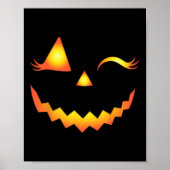 Jack O Lantern Face Pumpkin Eyelashes Hallowen Cos Poster (Voorkant)