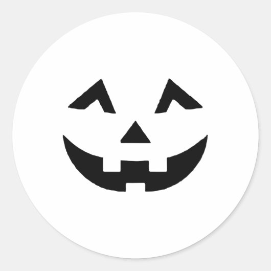 Jack O Lantern Face Pumpkin Eyelashes Hallowen Cos Ronde Sticker (Voorkant)