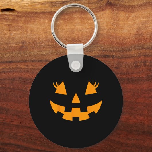 Jack O Lantern Face Pumpkin Eyelashes Hallowen Cos Sleutelhanger (Voorkant)