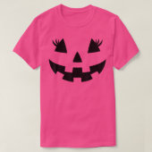 Jack O Lantern Face Pumpkin Eyelashes Hallowen Cos T-shirt (Design voorkant)