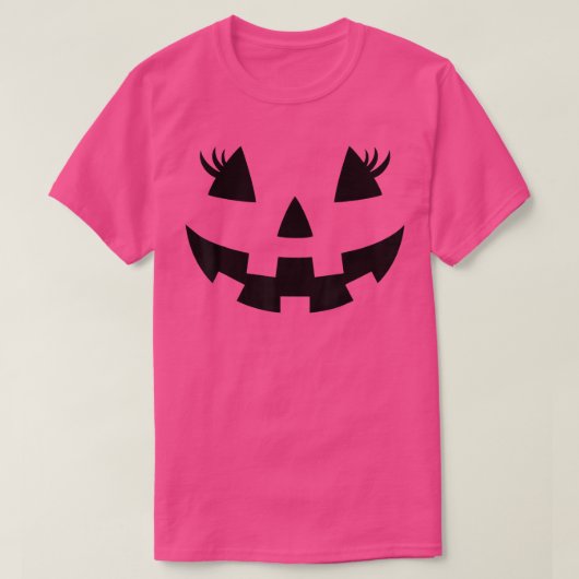 Jack O Lantern Face Pumpkin Eyelashes Hallowen Cos T-shirt (Design voorkant)