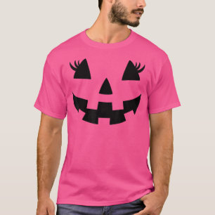 Jack O Lantern Face Pumpkin Eyelashes Hallowen Cos T-shirt