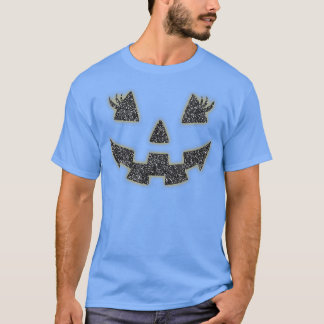 Jack O Lantern Face Pumpkin Eyelashes Hallowen Cos T-shirt