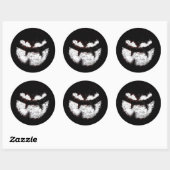 Jack O' Lantern Face Ronde Sticker (Vel)
