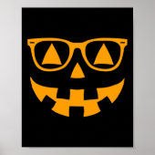 Jack O Lantern Face Sunbribribril Halloween P Poster (Voorkant)