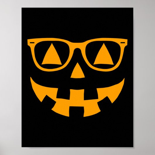 Jack O Lantern Face Sunbribribril Halloween P Poster (Voorkant)