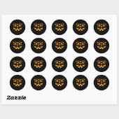 Jack O Lantern Face Sunbribribril Halloween P Ronde Sticker (Vel)