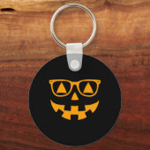 Jack O Lantern Face Sunbribribril Halloween P Sleutelhanger (Voorkant)