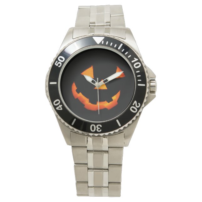Jack-o'-Lantern Face watch Horloge (Voorkant)