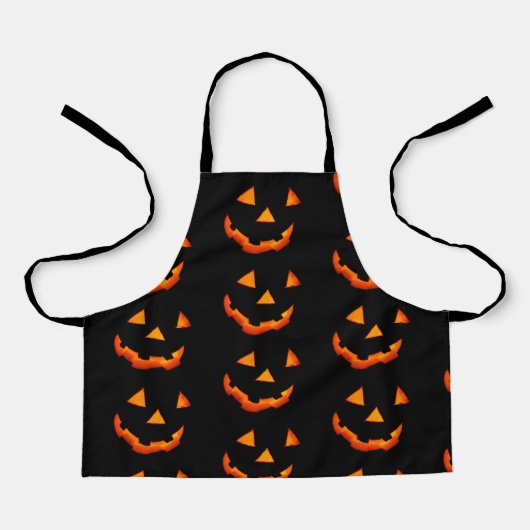 Jack-o'-Lantern Faces apron Schort (Voorkant)