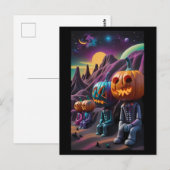 Jack-o-Lantern Familie Rustplaats Briefkaart (Voorkant / Achterkant)