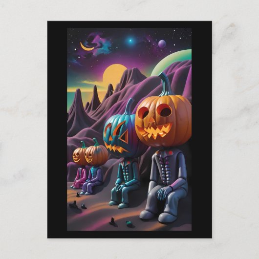 Jack-o-Lantern Familie Rustplaats Briefkaart (Voorkant)