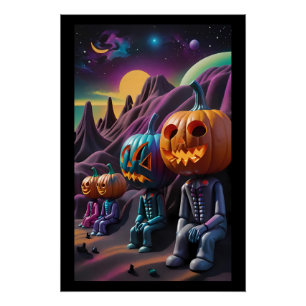 Jack-o-Lantern Familie Rustplaats Perfect Poster