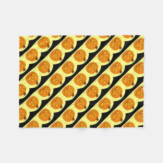 Jack o' Lantern Fleece Blanket Deken (Voorkant (Horizontaal))