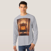 Jack O Lantern Fluwelen Stoel T-shirt (Voorkant volledig)