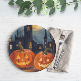 Jack-O-Lantern Fright | Halloween Spooky Painted Papieren Bordje