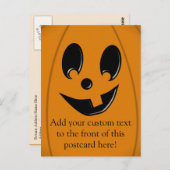 Jack-O-Lantern Gekke gezicht met één tand Briefkaart (Voorkant / Achterkant)