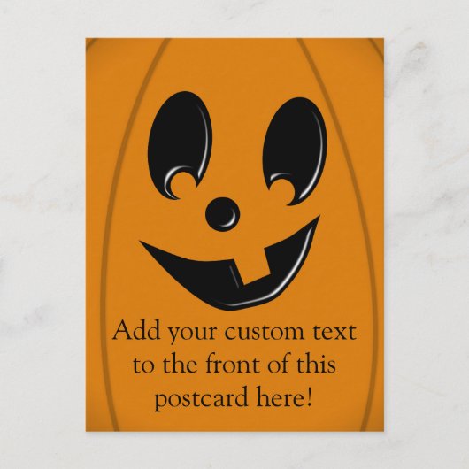 Jack-O-Lantern Gekke gezicht met één tand Briefkaart (Voorkant)