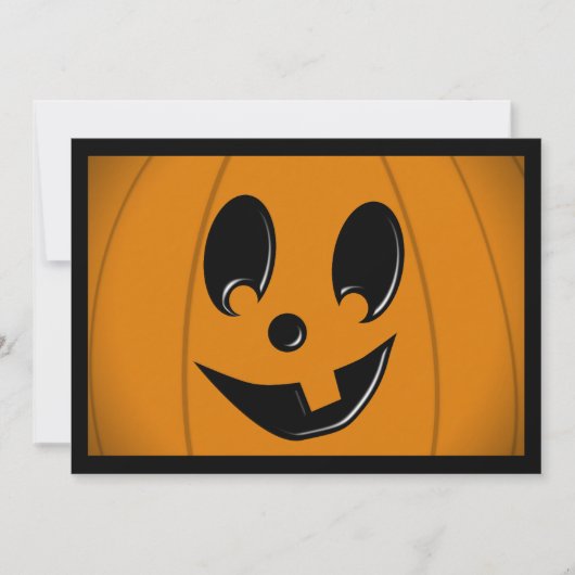 Jack-O-Lantern Gekke gezicht met één tand Kaart (Voorkant)