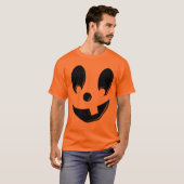 Jack-O-Lantern Gekke Gezicht w/Tand Oranje T-Shirt (Voorkant volledig)