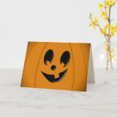 Jack-O-Lantern Gekke Gezicht w / Tooth Halloween K Kaart (Gele Bloem)