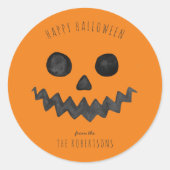 Jack-o'-lantern | Gelukkig Halloween Geschenk Ronde Sticker (Voorkant)