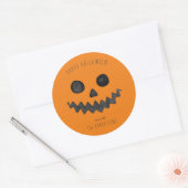 Jack-o'-lantern | Gelukkig Halloween Geschenk Ronde Sticker (Envelop)