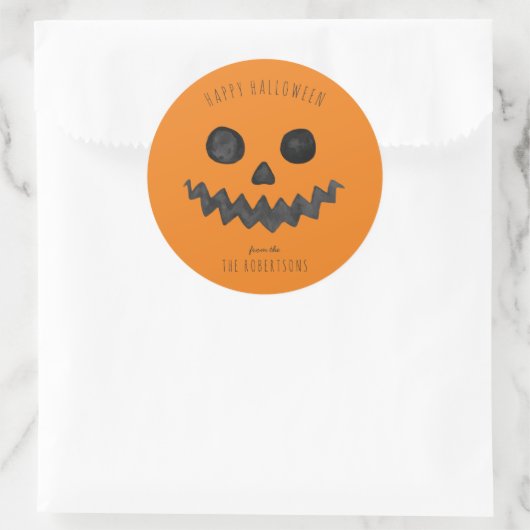 Jack-o'-lantern | Gelukkig Halloween Geschenk Ronde Sticker (Tas)