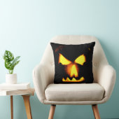 Jack-O-Lantern Gezicht Oranje Kussen (Stoel)