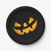 Jack-O-Lantern Gezicht Papieren Bordje (Voorkant)