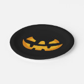 Jack-O-Lantern Gezicht Papieren Bordje (Gekanteld)