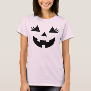 Jack O Lantern Gezicht Pompoen Halloween Kostuum V T-shirt