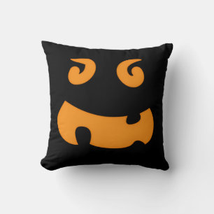 Jack O Lantern Gezicht Zwarte Halloween Worp Kusse Kussen
