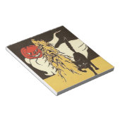 Jack O' Lantern Ghost Black Cat Cornstalk Notitieblok (Schuin)
