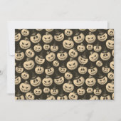 Jack o' Lantern & Ghost Pumpkins Halloween Party Kaart (Achterkant)