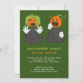 Jack o' Lantern Ghouls Pumpkins Halloween Party Kaart (Voorkant)