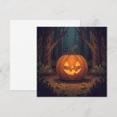 Jack O' Lantern Gloeit In Het Bos Kaart (Voorkant / Achterkant)