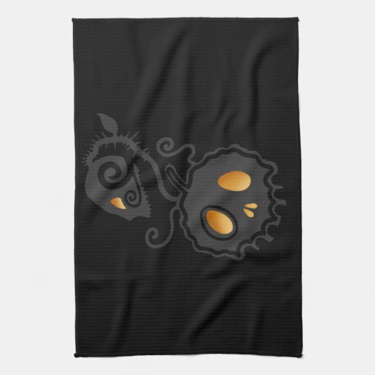 Jack O Lantern Glows Skull Vine Theedoek (Verticaal)