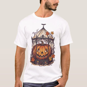 Jack-o'-Lantern Gotische Kas Pompoen Herfst L T-shirt