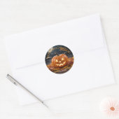 Jack O Lantern Halloween aangepaste naam sticker (Envelop)