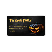 Jack-O-Lantern Halloween-adreslabel Etiket (Voorkant)