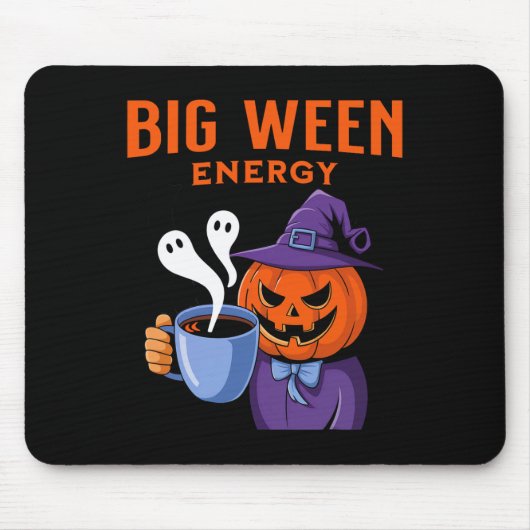 Jack-o-lantern Halloween Big Ween Energie voor Kof Muismat (Voorkant)