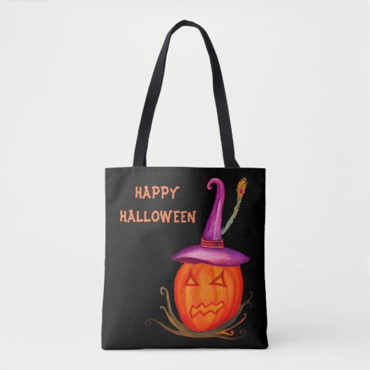 Jack o Lantern Halloween boodschappentas Tote Bag (Voorkant)