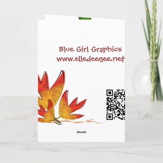 Jack o' Lantern Halloween Card Kaart (Achterkant)