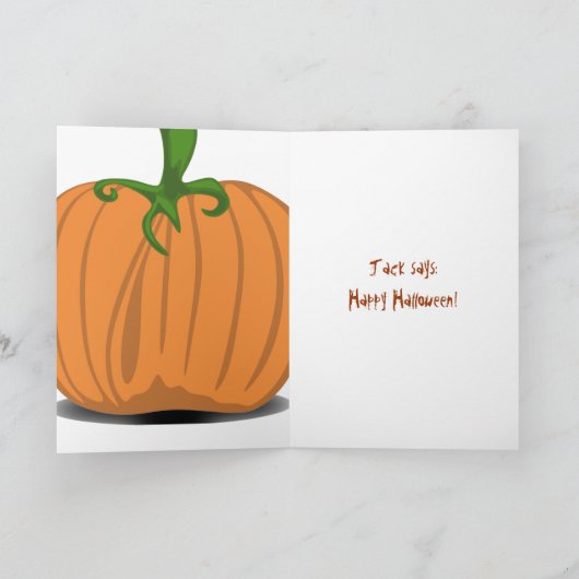 Jack o' Lantern Halloween Card Kaart (Binnen)