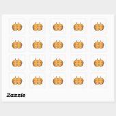 Jack O Lantern Halloween Design Vierkante Sticker (Vel)