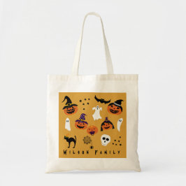 Jack o Lantern Halloween Familie Tote Bag